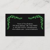 ワイングラスのロゴ |コルクスクリューロゴ |つる植物 名刺 (裏面)