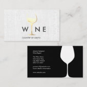 ワイングラスのロゴ |ブドウ園 名刺 (正面/裏面)