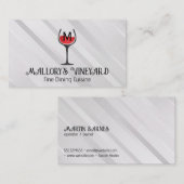 ワイングラスのロゴ |モノグラム 名刺 (正面/裏面)