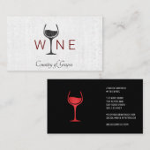 ワイングラスのロゴ |ワイン 名刺 (正面/裏面)