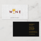 ワイングラスのロゴ 名刺 (正面/裏面)