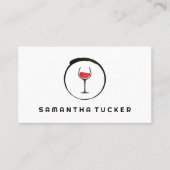 ワイングラスのロゴ 名刺 (正面)