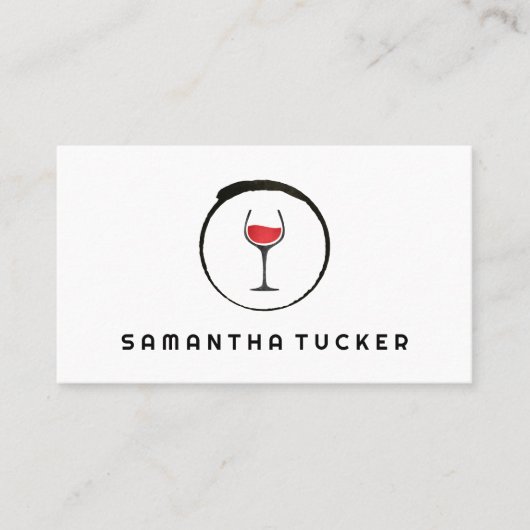 ワイングラスのロゴ 名刺 (正面)