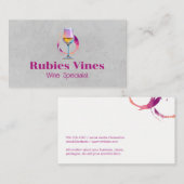 ワイングラスのロゴ | 汚れマークをこぼす 名刺 (正面/裏面)