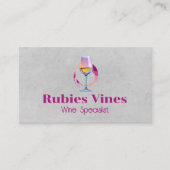 ワイングラスのロゴ | 汚れマークをこぼす 名刺 (正面)