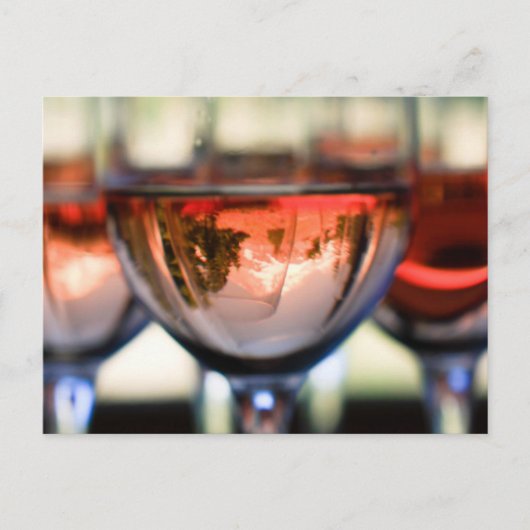 ワイングラスの中のマウントフッド ポストカード (正面)