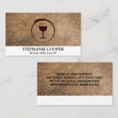 ワイングラスの名刺で赤ワインの汚れ 名刺 (正面/裏面)