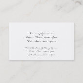 ワイングラスの名刺 名刺 (裏面)