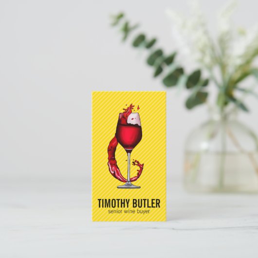 ワイングラスの名刺 名刺 (スタンド正面)