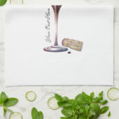 ワイングラスの芸術のパーソナライズなロゴ キッチンタオル (折り畳み)