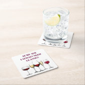 ワイングラスの表現 スクエアペーパーコースター (インサイチュ)