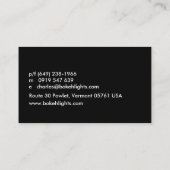 ワイングラスの《写真》ぼけ味のライトバーかバーテンダー 名刺 (裏面)