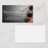 ワイングラスをテーブルに | コルクワインオープナー 名刺 (正面/裏面)