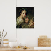 ワイングラスを持った人 ポスター (キッチン)