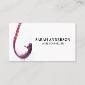 ワイングラスを注ぐ 名刺 (正面)