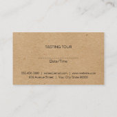 ワイングラスを自慢する 名刺 (裏面)