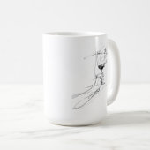ワイングラスエレガントトーストスケッチ コーヒーマグカップ (正面右)