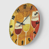 ワイングラスカスタマイズデザイナークロック ラージ壁時計 (傾斜)