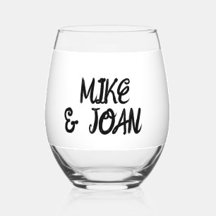 ワイングラスカスタムグラスのウェディング ステムなしワイングラス