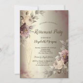 ワイングラスバラシャンパンリタイアメント 招待状 (正面)