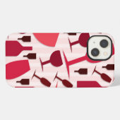 ワイングラスパターン iPhoneケース (裏面横)