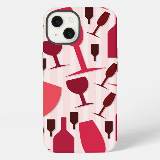 ワイングラスパターン iPhoneケース (裏面)