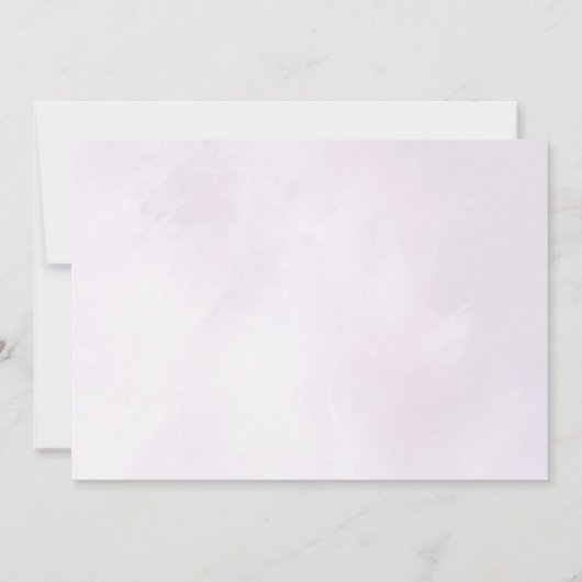 ワイングラスフローラブライダルシャワー写真 招待状 (裏面)