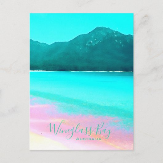 ワイングラスベイタスマニアオーストラリア ポストカード (正面)