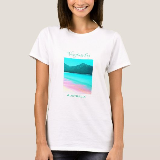 ワイングラスベイタスマニアオーストラリア Tシャツ (正面)