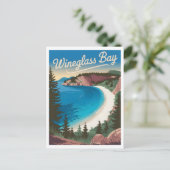 ワイングラスベイタスマニアフリーシネ国立公園 ポストカード (スタンド正面)