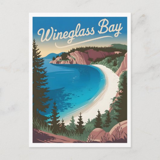 ワイングラスベイタスマニアフリーシネ国立公園 ポストカード (正面)