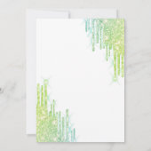 ワイングラスボトルグリーンドリップスブランチ&バブリー 招待状 (裏面)