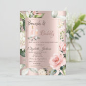 ワイングラスボトルバラブライダルシャワー 招待状 (スタンド正面)