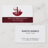 ワイングラスボトル | 都市スカイライン 名刺 (正面/裏面)