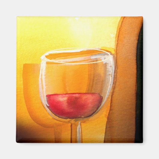 ワイングラスメリー冷凍機磁石を飲む マグネット (正面)