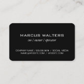 ワイングラスモダンアイコン付き 名刺 (裏面)