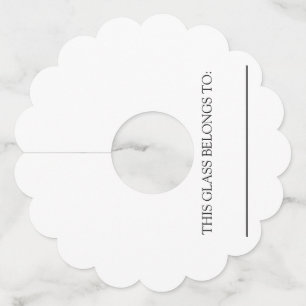 ワイングラスラベル識別子マーカー紙 ワイングラスタグ