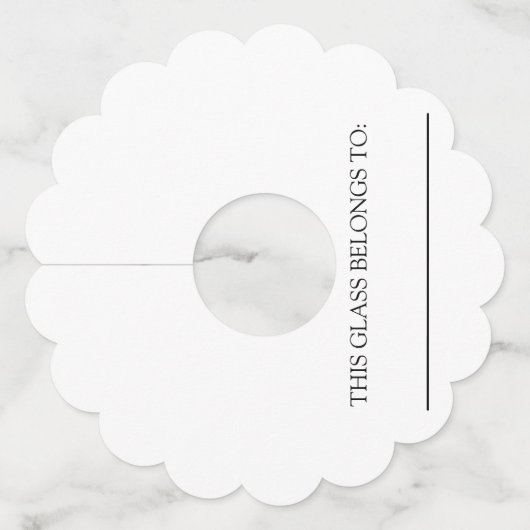 ワイングラスラベル識別子マーカー紙 ワイングラスタグ (正面)