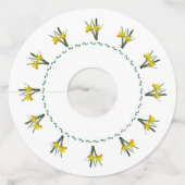 ワイングラスラベル – ダフォジルとカレンダー ワイングラスタグ (正面)