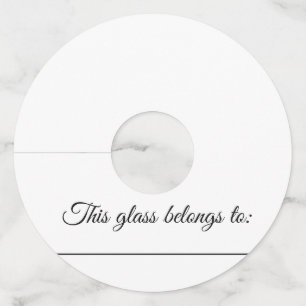 ワイングラスラベルIDマーカー紙カスタマイズ ワイングラスタグ