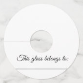 ワイングラスラベルIDマーカー紙カスタマイズ ワイングラスタグ (正面)