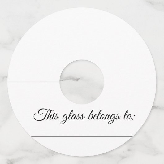 ワイングラスラベルIDマーカー紙カスタマイズ ワイングラスタグ (正面)