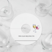 ワイングラスラベルIDマーカー紙カスタマイズ ワイングラスタグ