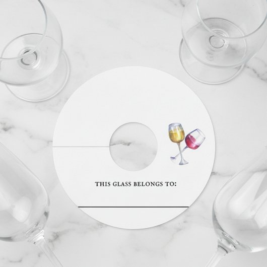 ワイングラスラベルIDマーカー紙カスタマイズ ワイングラスタグ