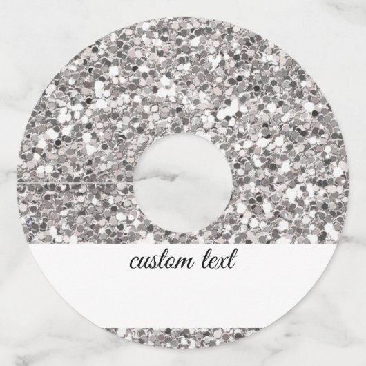 ワイングラスラベルIDマーカー紙グリッター ワイングラスタグ (正面)