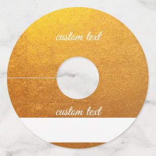 ワイングラスラベルIDマーカー紙金ゴールド ワイングラスタグ