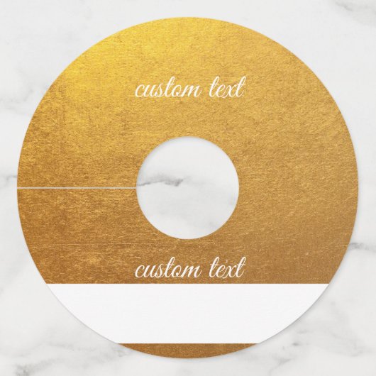 ワイングラスラベルIDマーカー紙金ゴールド ワイングラスタグ (正面)