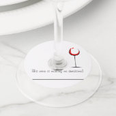 ワイングラスラベルIDマーカー紙 おもしろい ワイングラスタグ (クローズアップ)