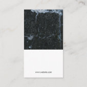 ワイングラス応援アイコン |黒い大理石 名刺 (裏面)