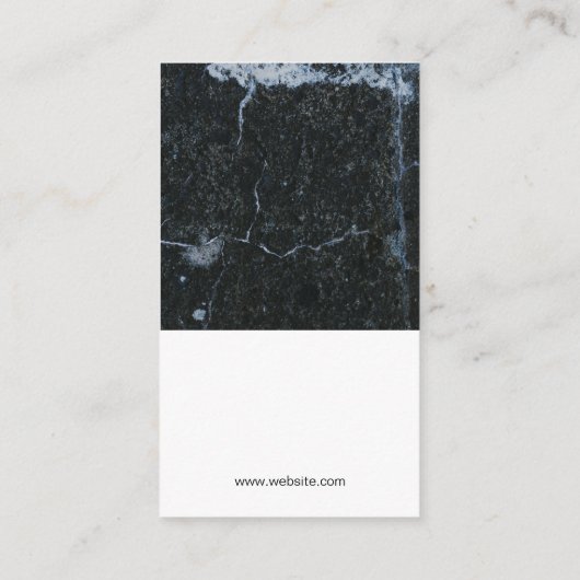 ワイングラス応援アイコン |黒い大理石 名刺 (裏面)